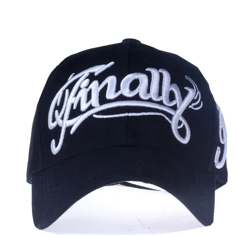 Casual Baseball Cap with Letter Embroidery in 100% Cotton