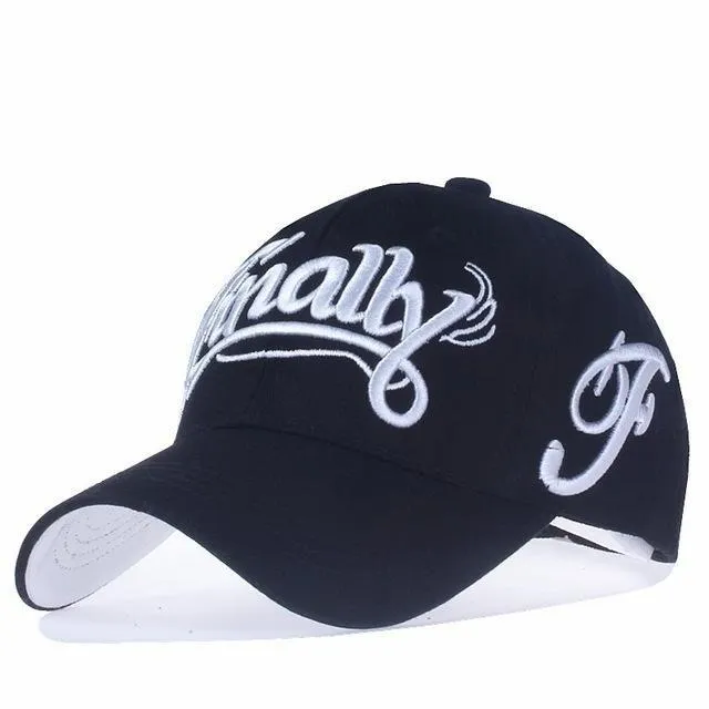 Casual Baseball Cap with Letter Embroidery in 100% Cotton