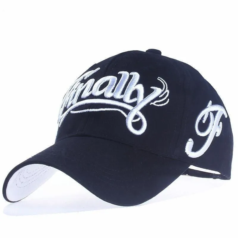 Casual Baseball Cap with Letter Embroidery in 100% Cotton