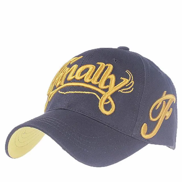 Casual Baseball Cap with Letter Embroidery in 100% Cotton