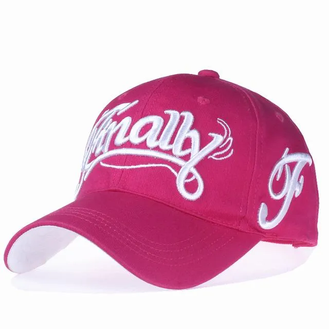 Casual Baseball Cap with Letter Embroidery in 100% Cotton