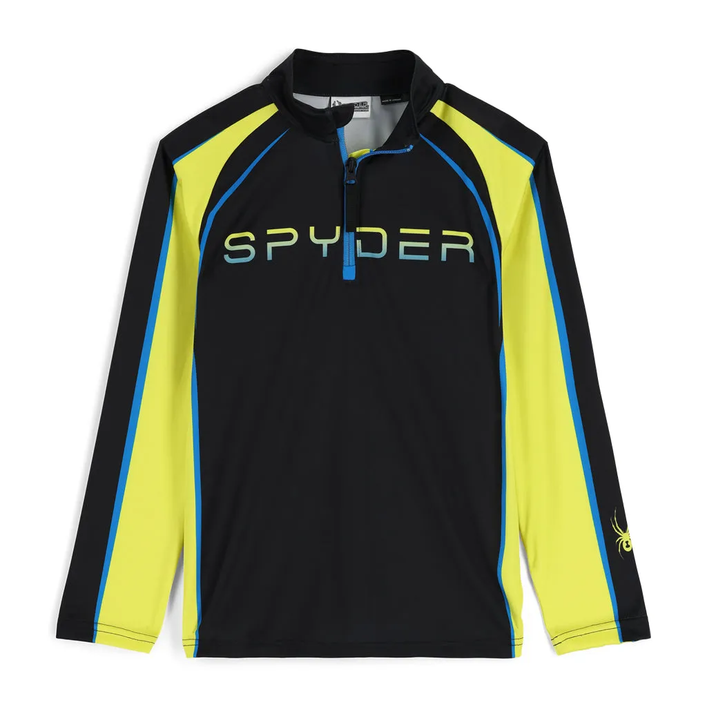 2022 Black Half Zip Downhill Top for Big Boys.