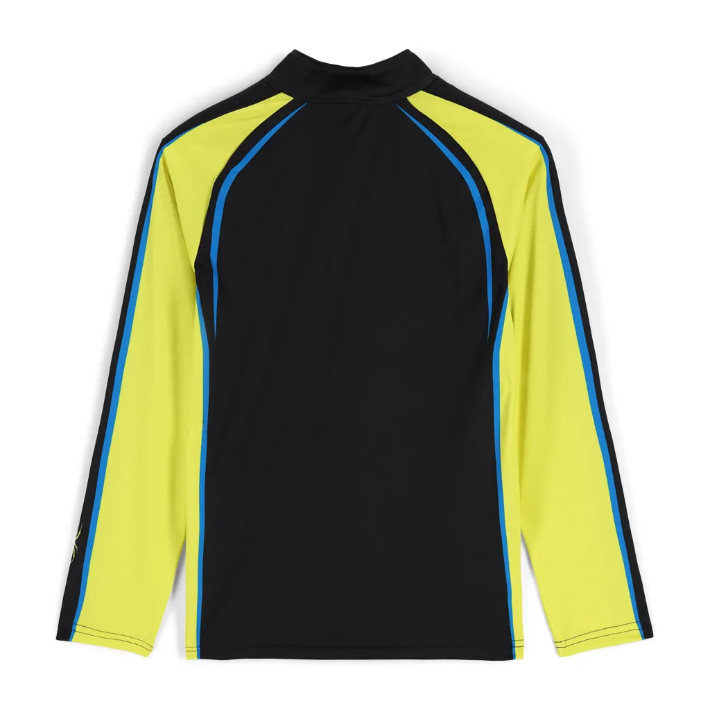 2022 Black Half Zip Downhill Top for Big Boys.