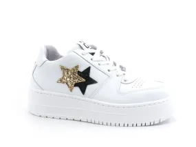 2STAR Low Platform Sneaker Queen White Gold Black