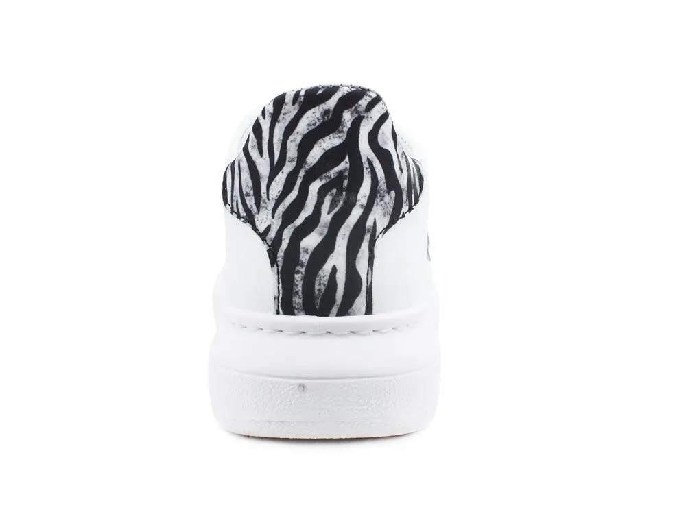 2STAR Low Top Zebra Print Sneakers - Bianco Nero 2SD3081