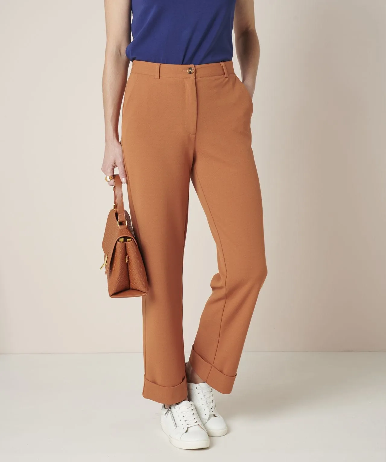 Knitted Trousers with 7/8 Length