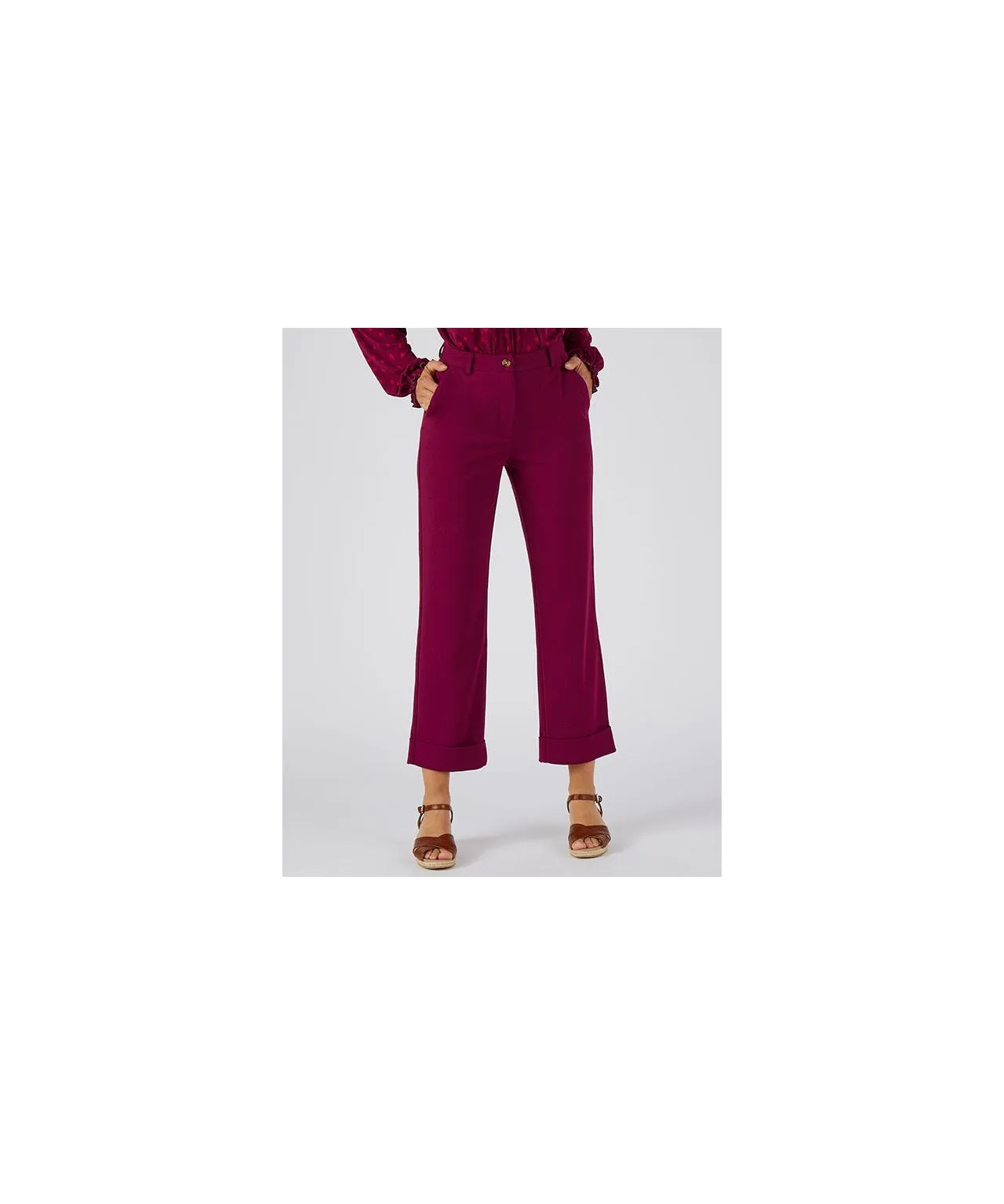 Knitted Trousers with 7/8 Length