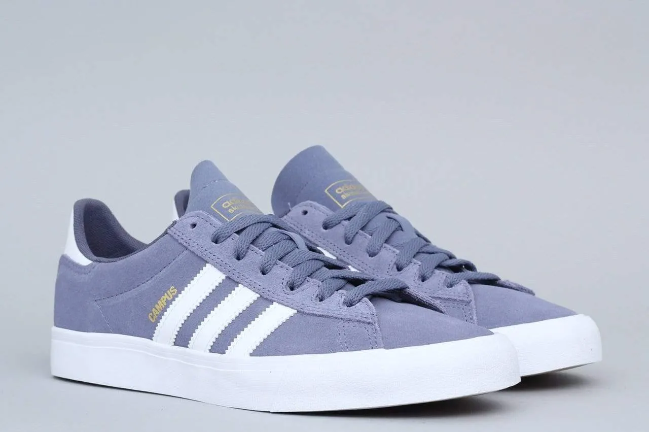 Adidas Campus Vulc II Shoes Indigo FTWR White Indigo from Slam City Skates London UK