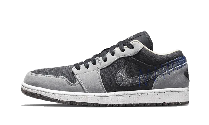 Air Jordan 1 Low Crater Black Grey - Men's Shoes