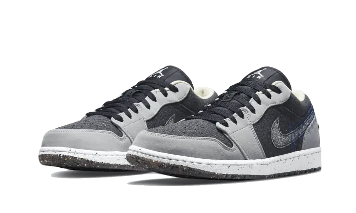 Air Jordan 1 Low Crater Black Grey - Men's Shoes