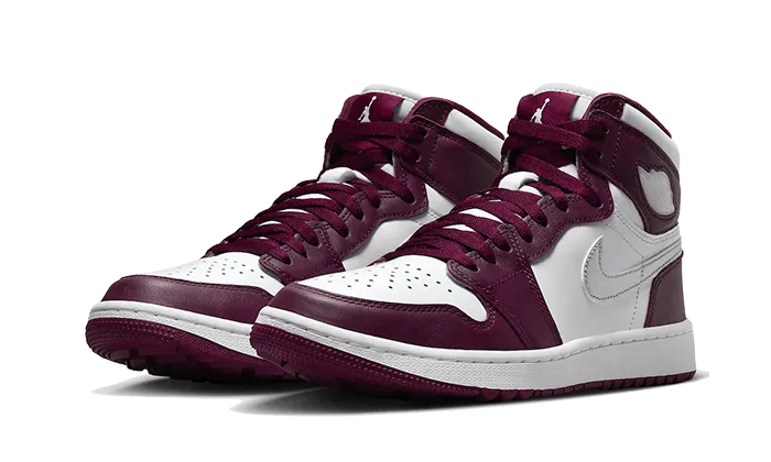 Air Jordan 1 Retro High Golf Bordeaux = Air Jordan 1 Bordeaux Golf Shoes