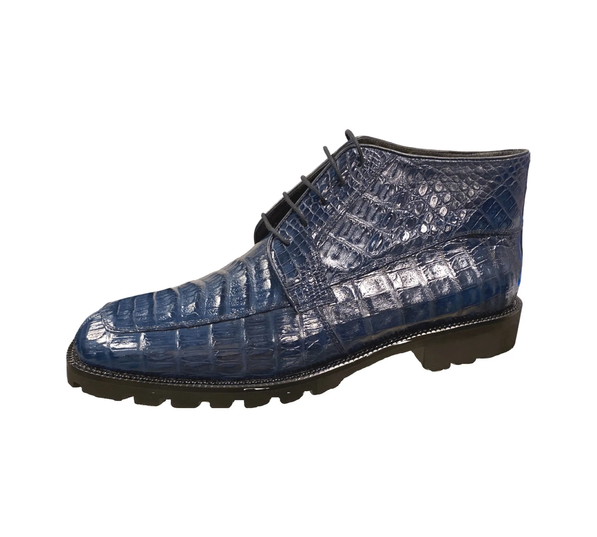 Alligator Belly Boots with Lug Sole