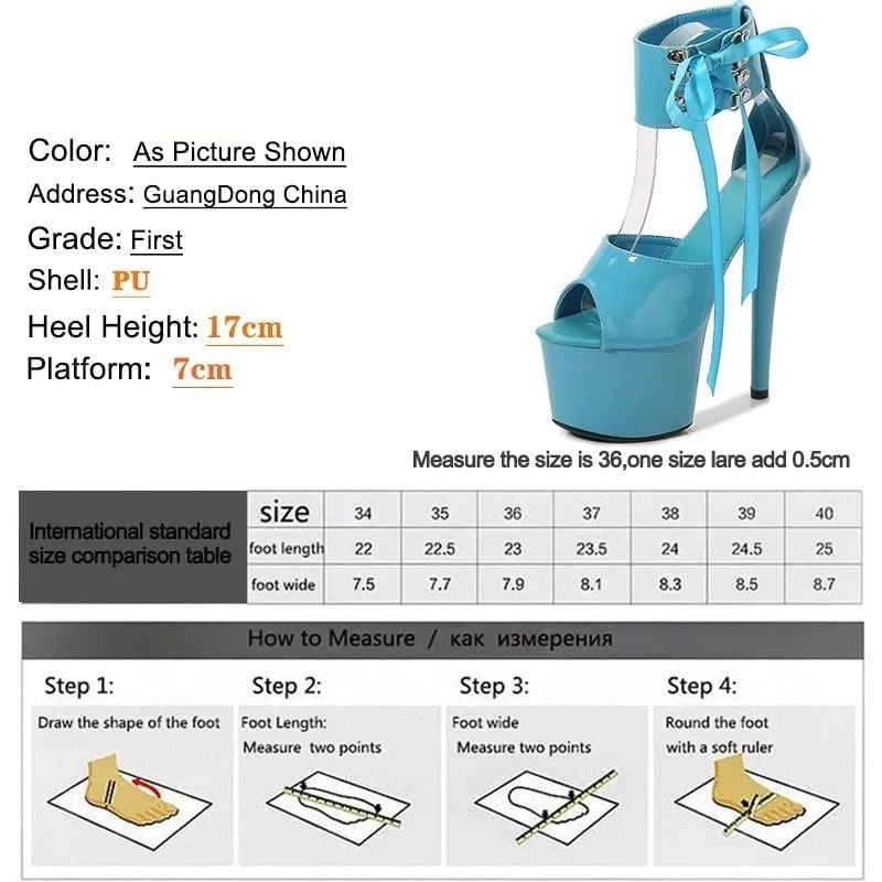 Ankle Strap High Heel Open-Toe Sandals with Mixed Colors Pattern for Women's Summer