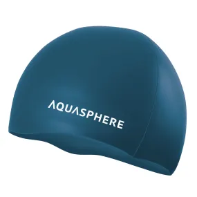 Aqua Sphere Dark Green/White Plain Silicone Cap