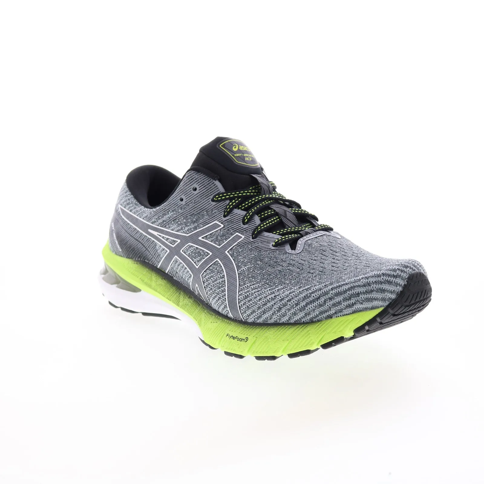 Asics Gray Leather Wide Athletic Running Shoes GT-2000 10