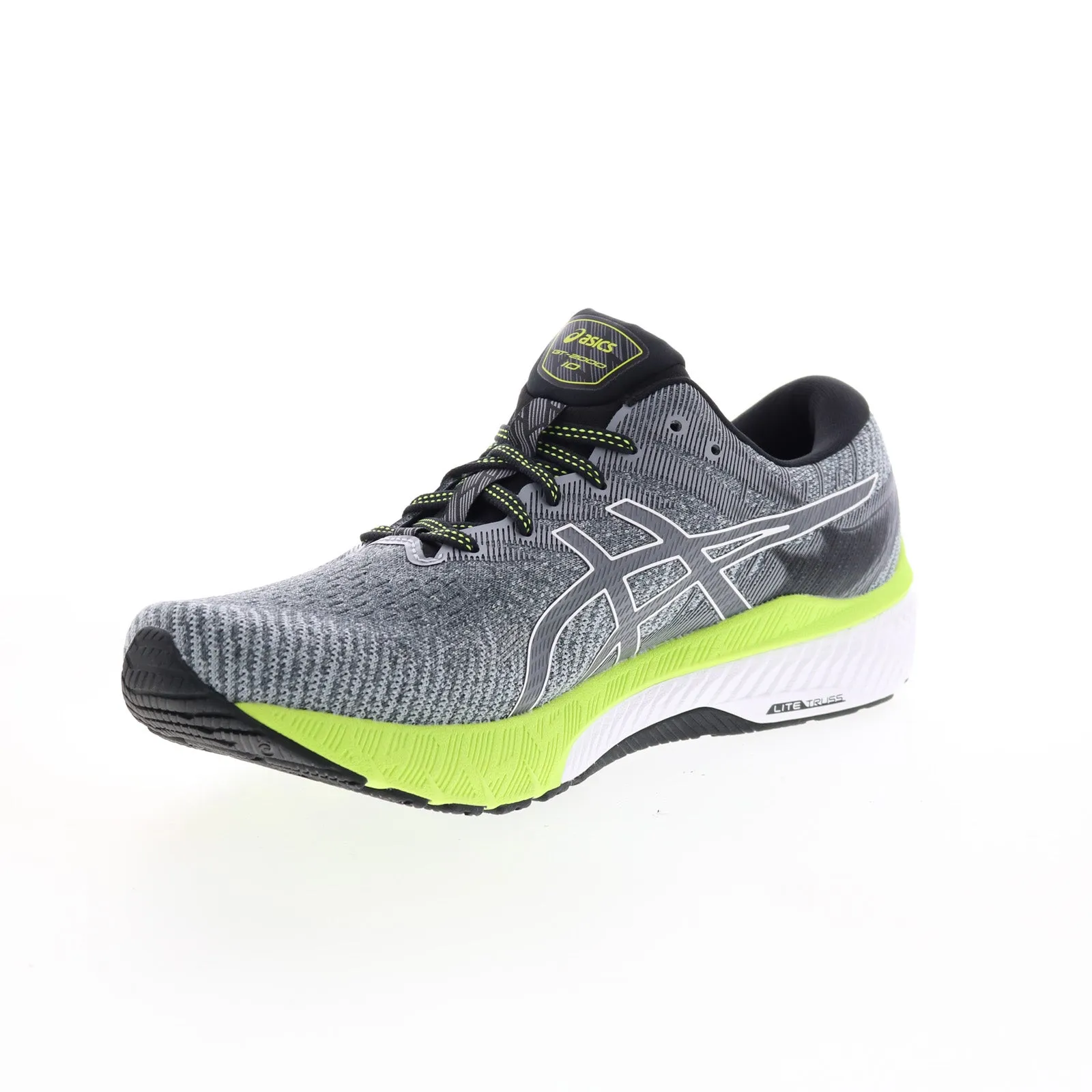 Asics Gray Leather Wide Athletic Running Shoes GT-2000 10