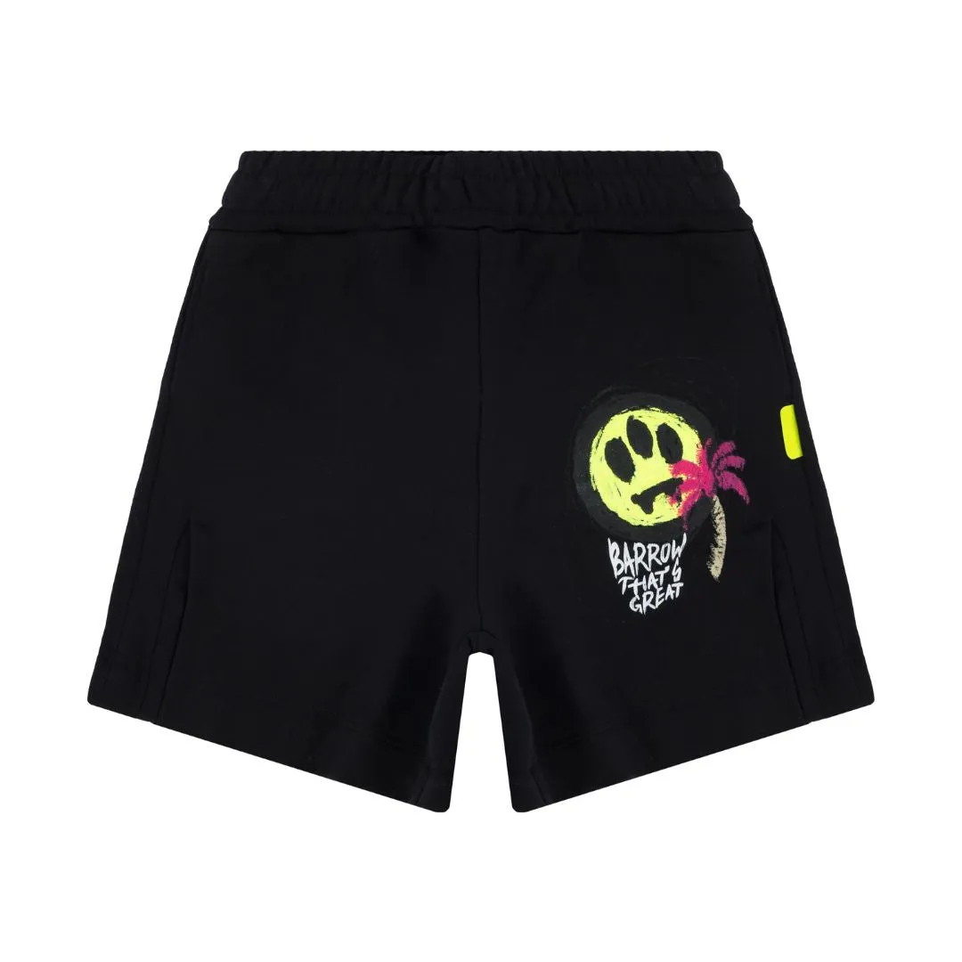 Barrow Shorts with Palm Tree Logo in Black