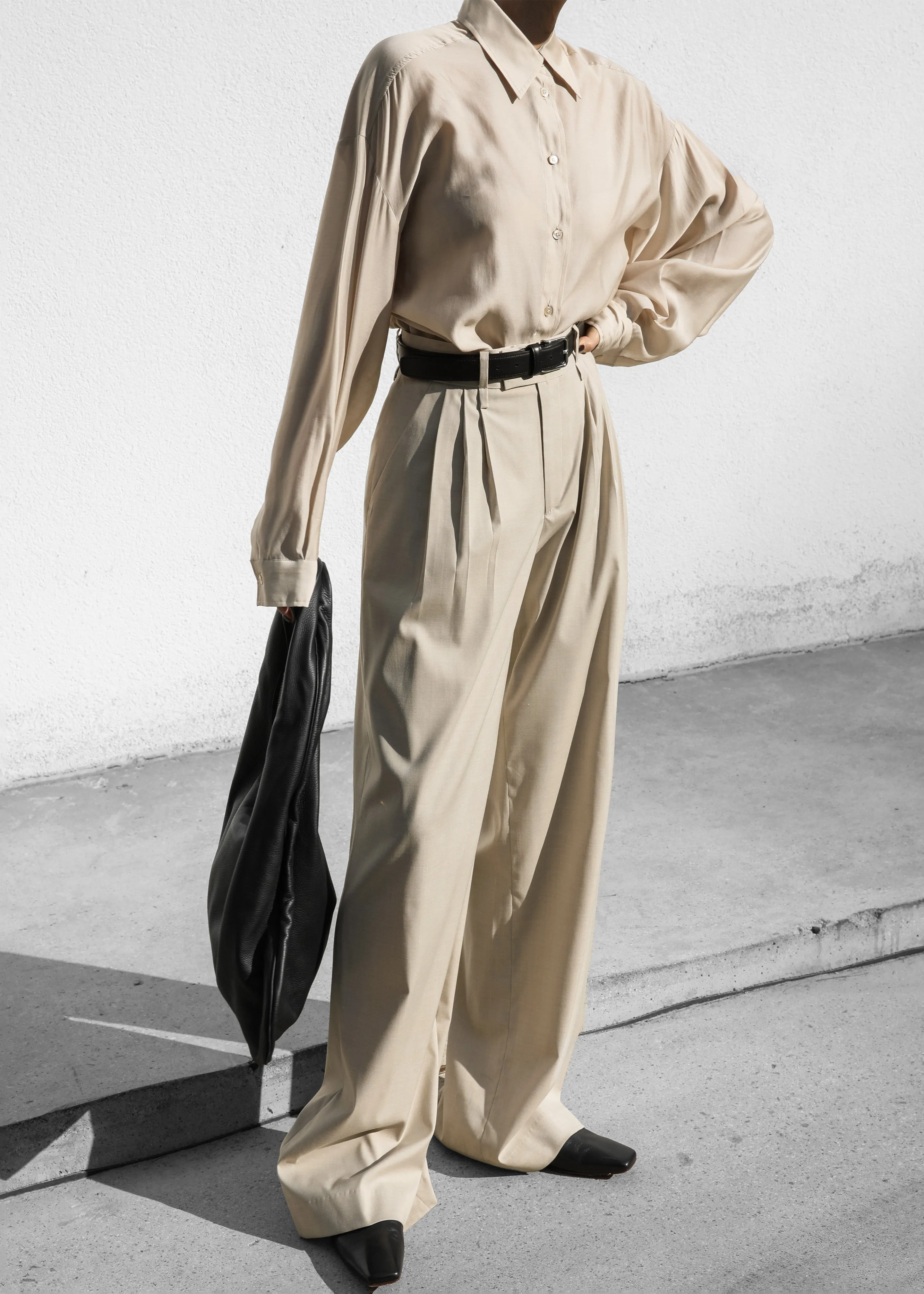 Beige Linna Trousers