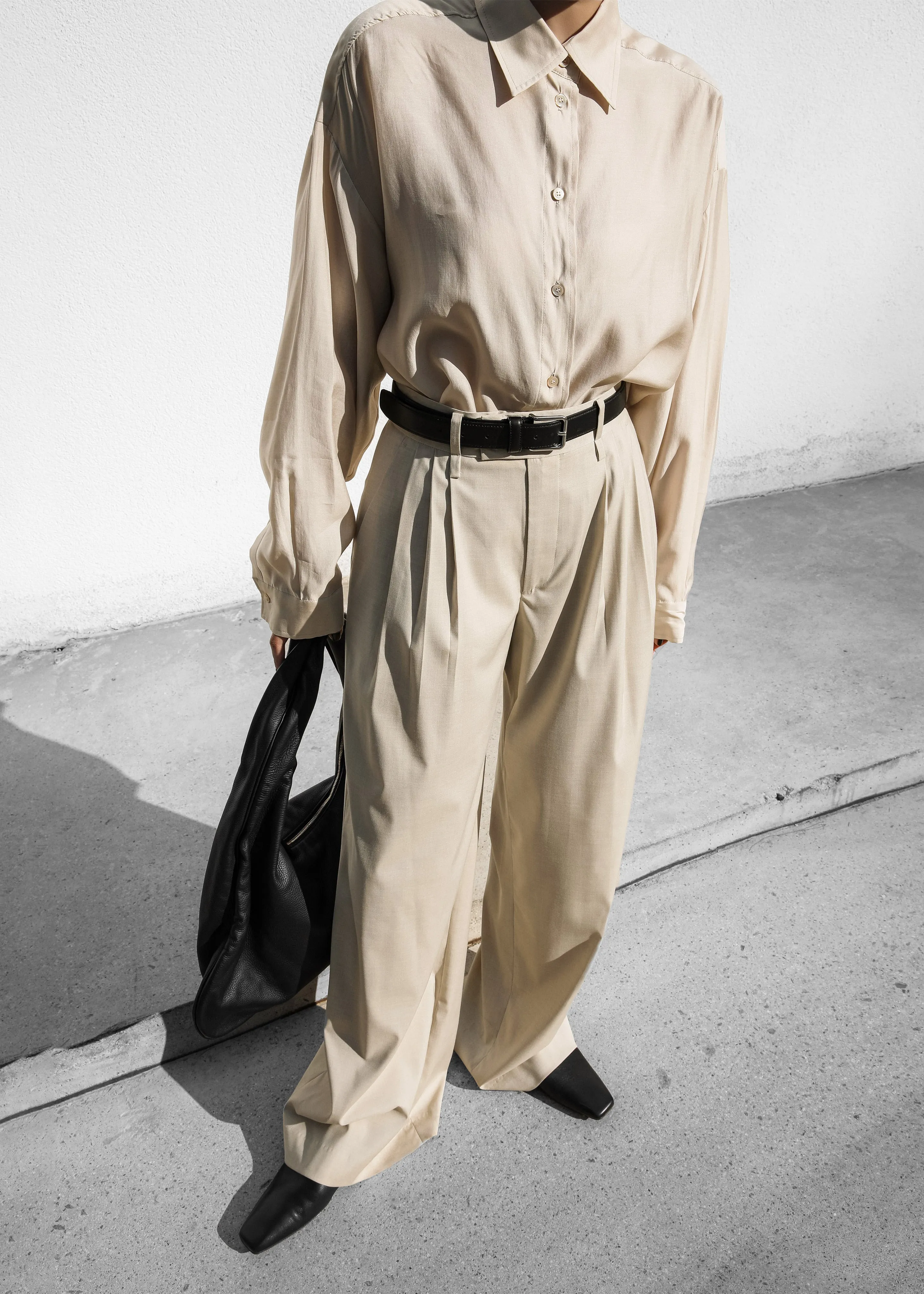 Beige Linna Trousers