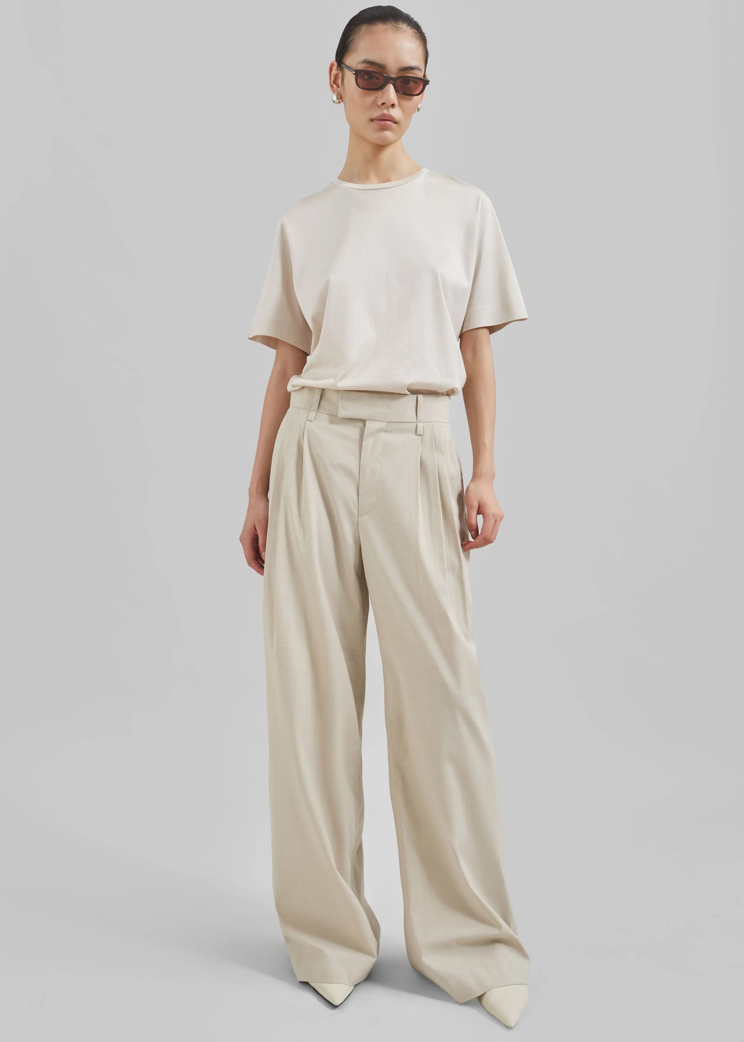 Beige Linna Trousers