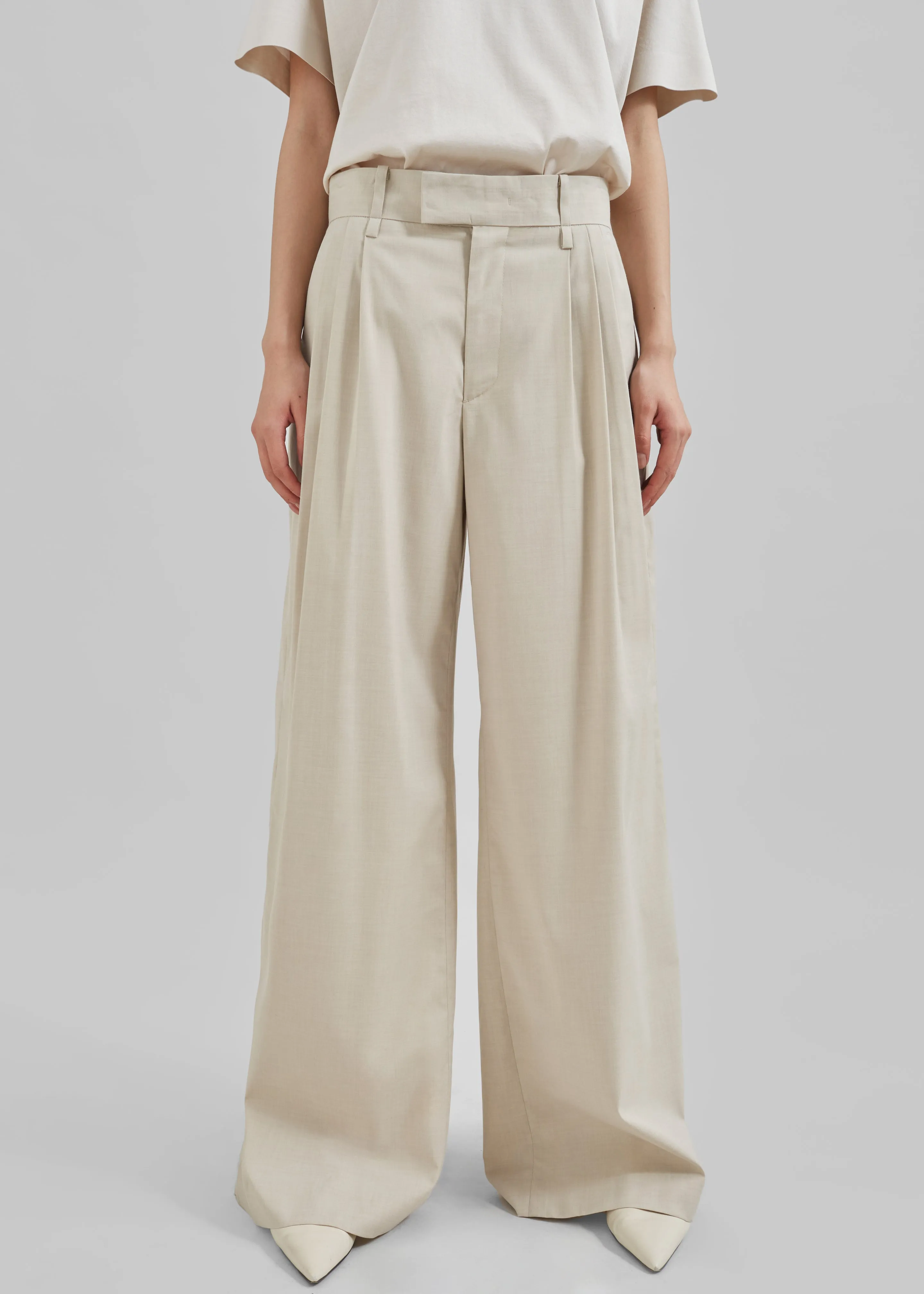 Beige Linna Trousers