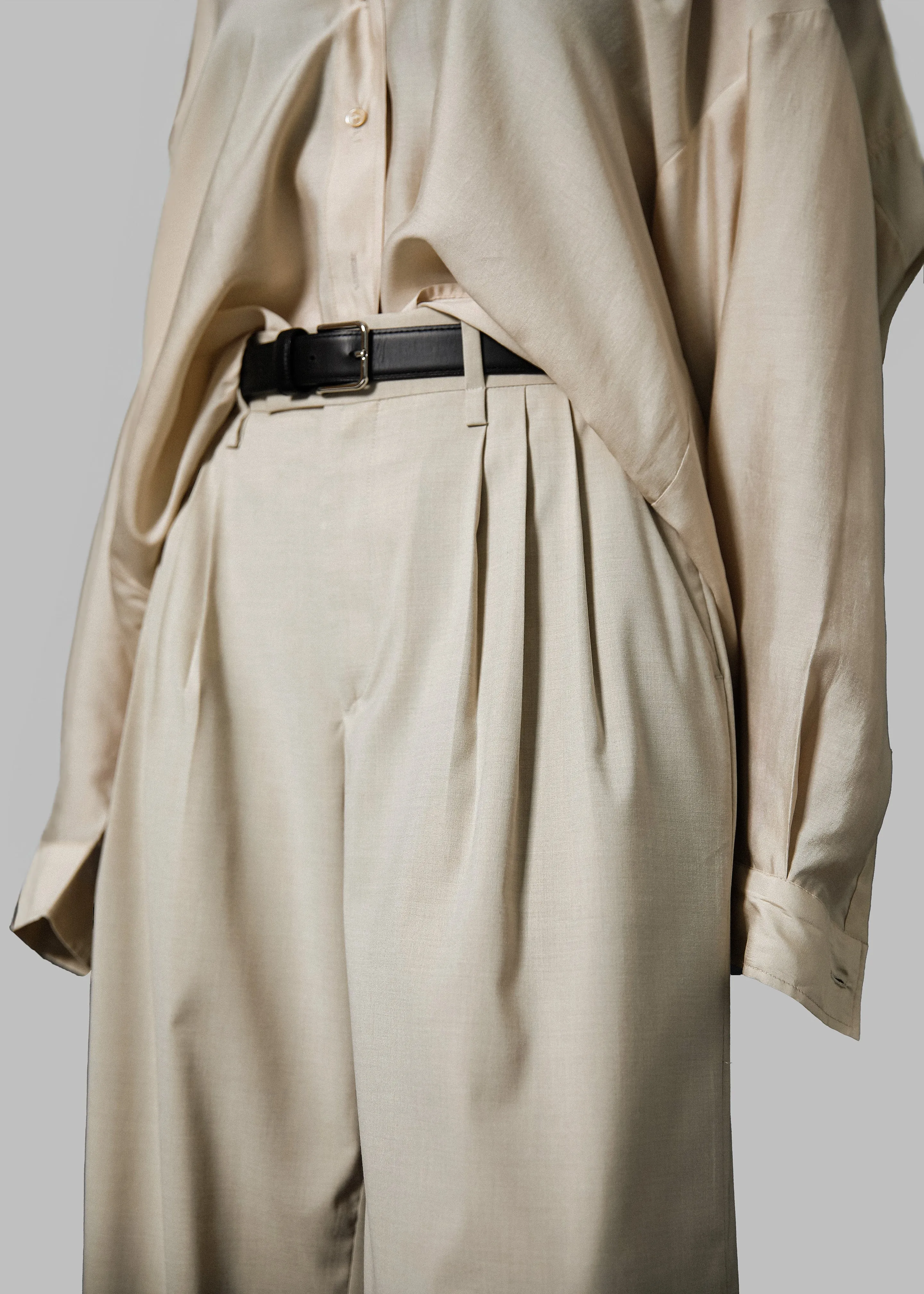 Beige Linna Trousers