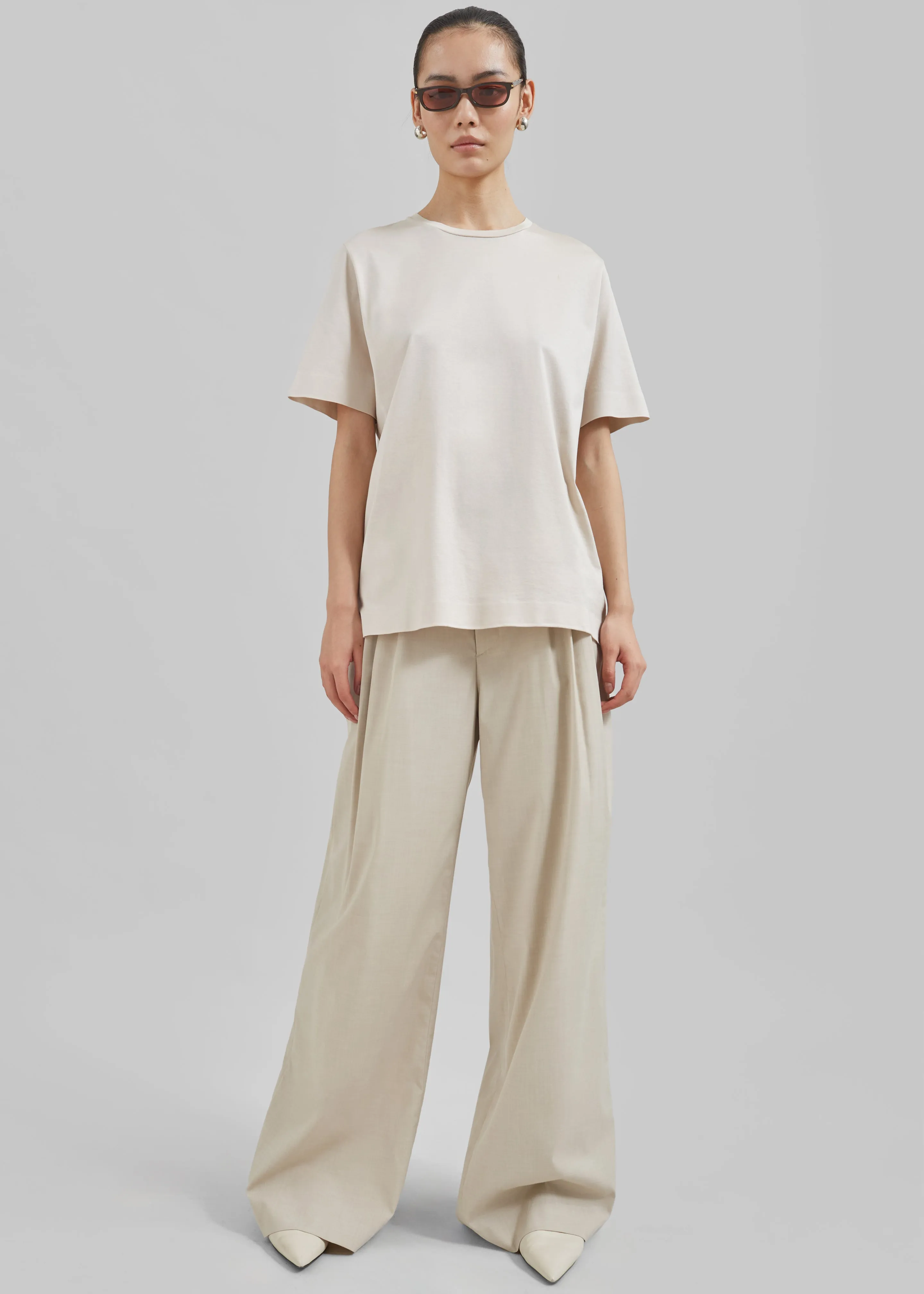 Beige Linna Trousers