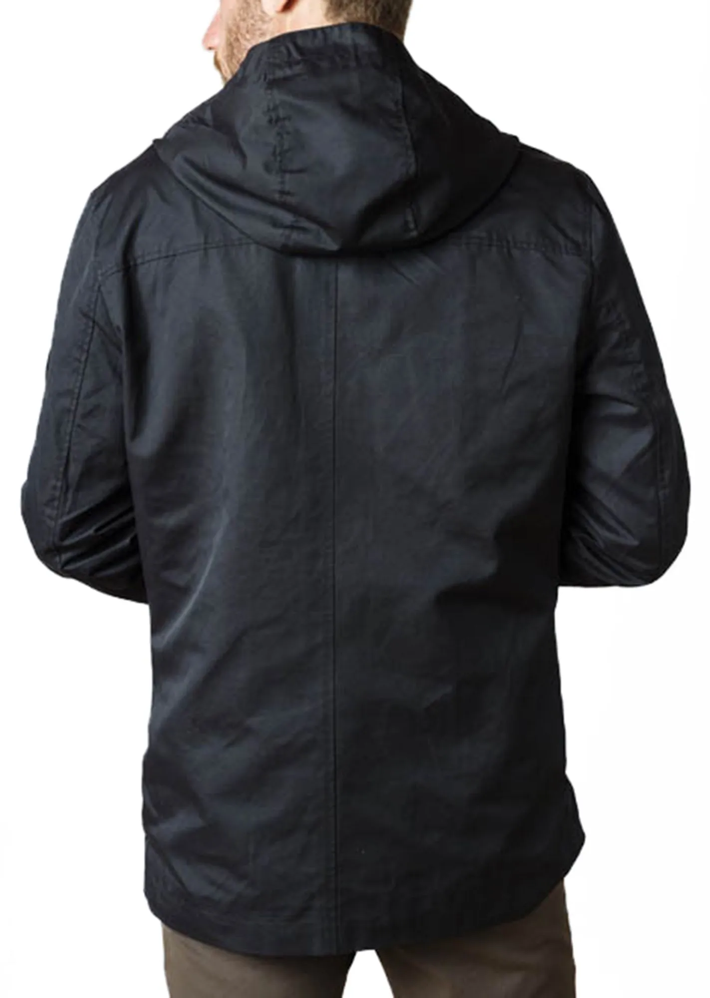 Ben Sherman Men's Coated Four Pocket Cotton Jacket in Black