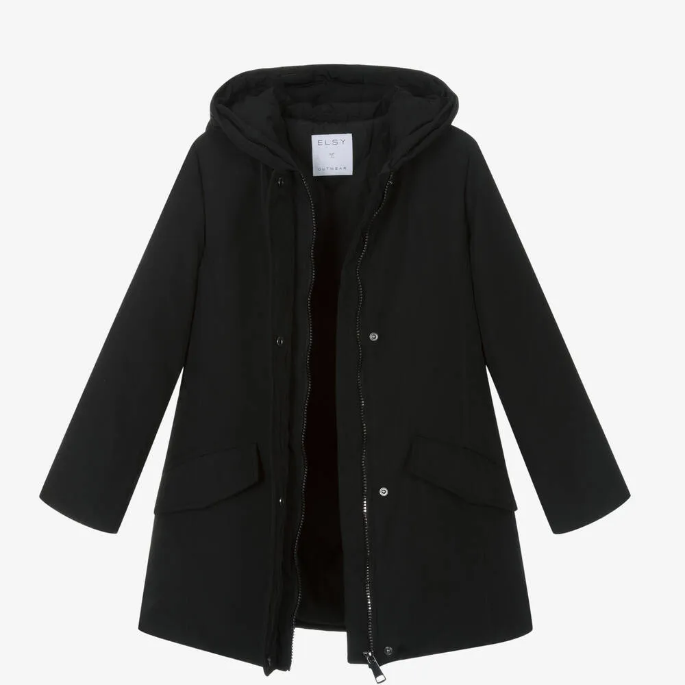 Black Puffer Jacket for Girls