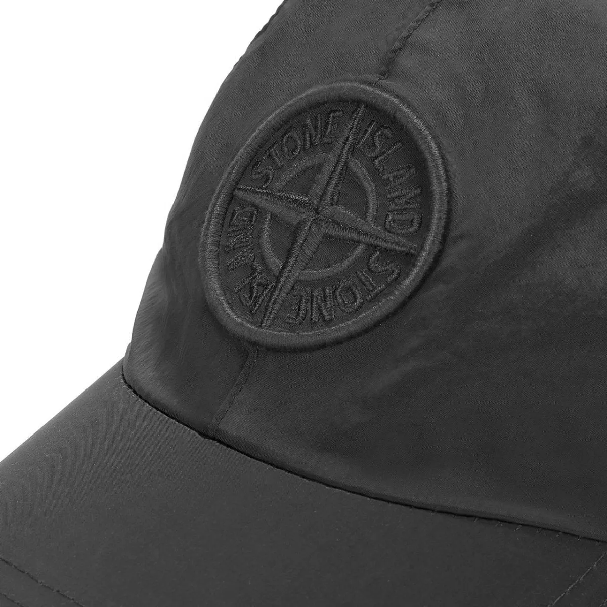 Black Stone Island Nylon Metal Cap