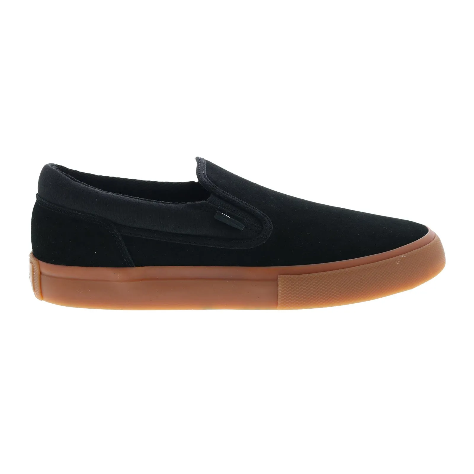 Black Suede Skate Sneakers Shoes - DC Slip-On Leather Men's ADYS300745-BGM