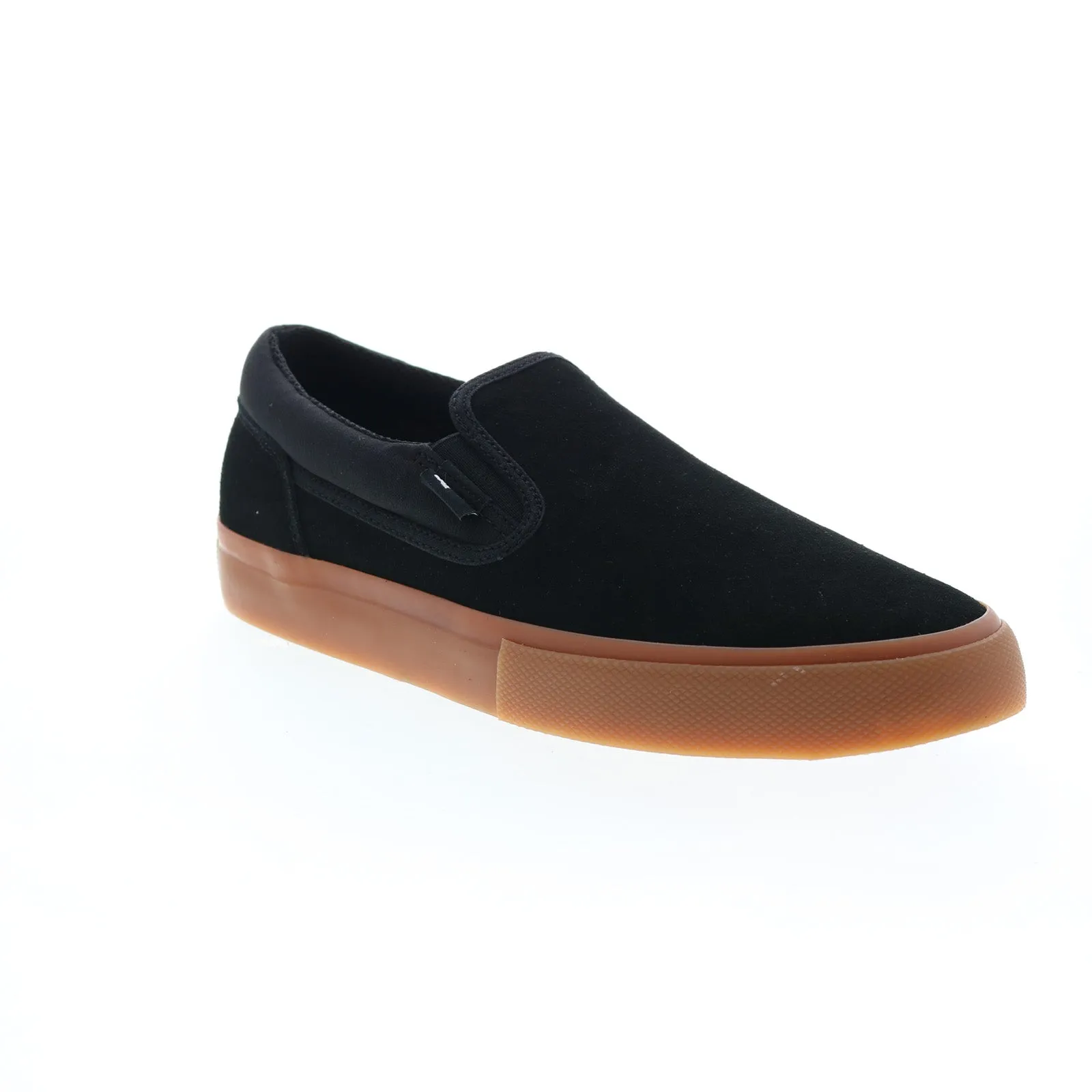 Black Suede Skate Sneakers Shoes - DC Slip-On Leather Men's ADYS300745-BGM