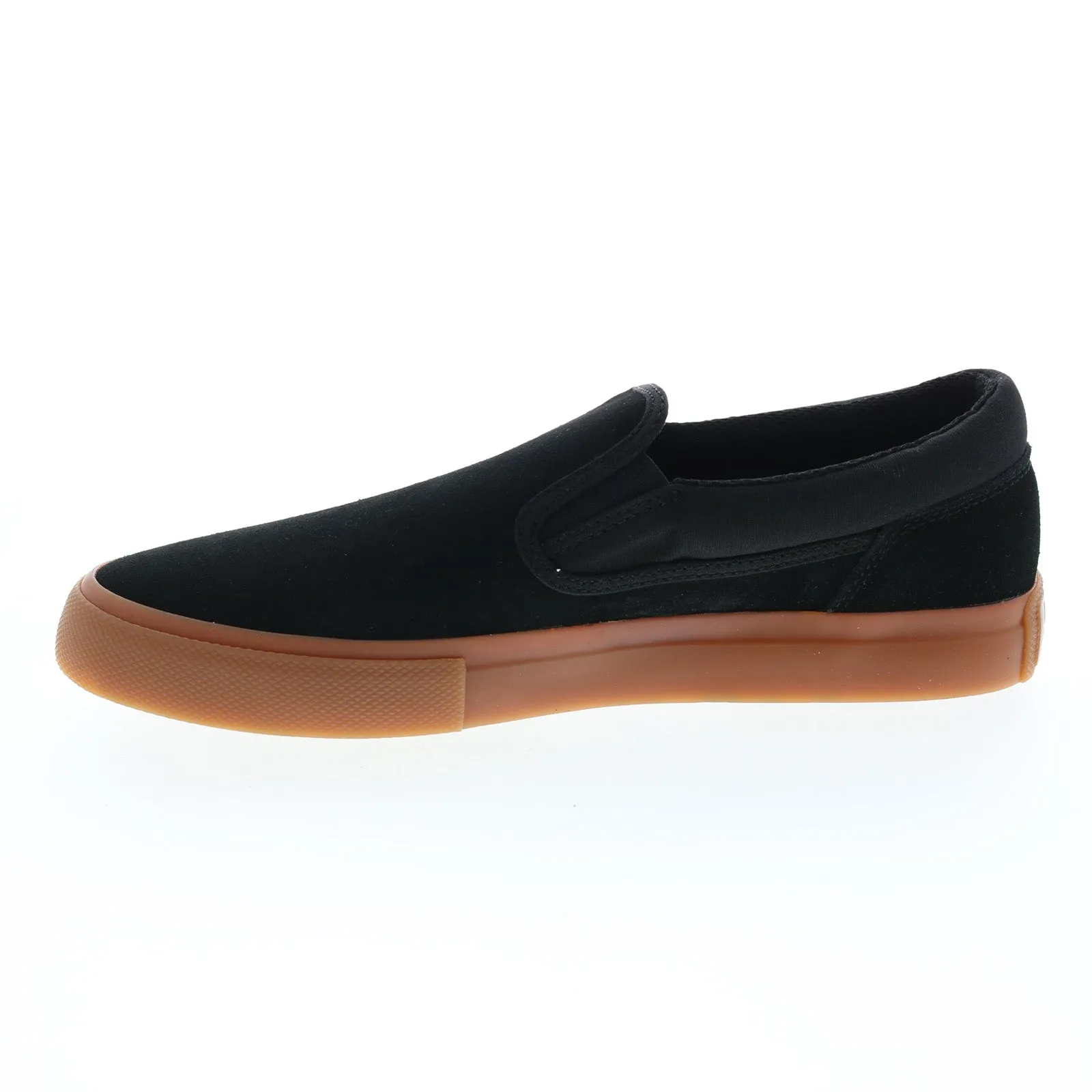 Black Suede Skate Sneakers Shoes - DC Slip-On Leather Men's ADYS300745-BGM