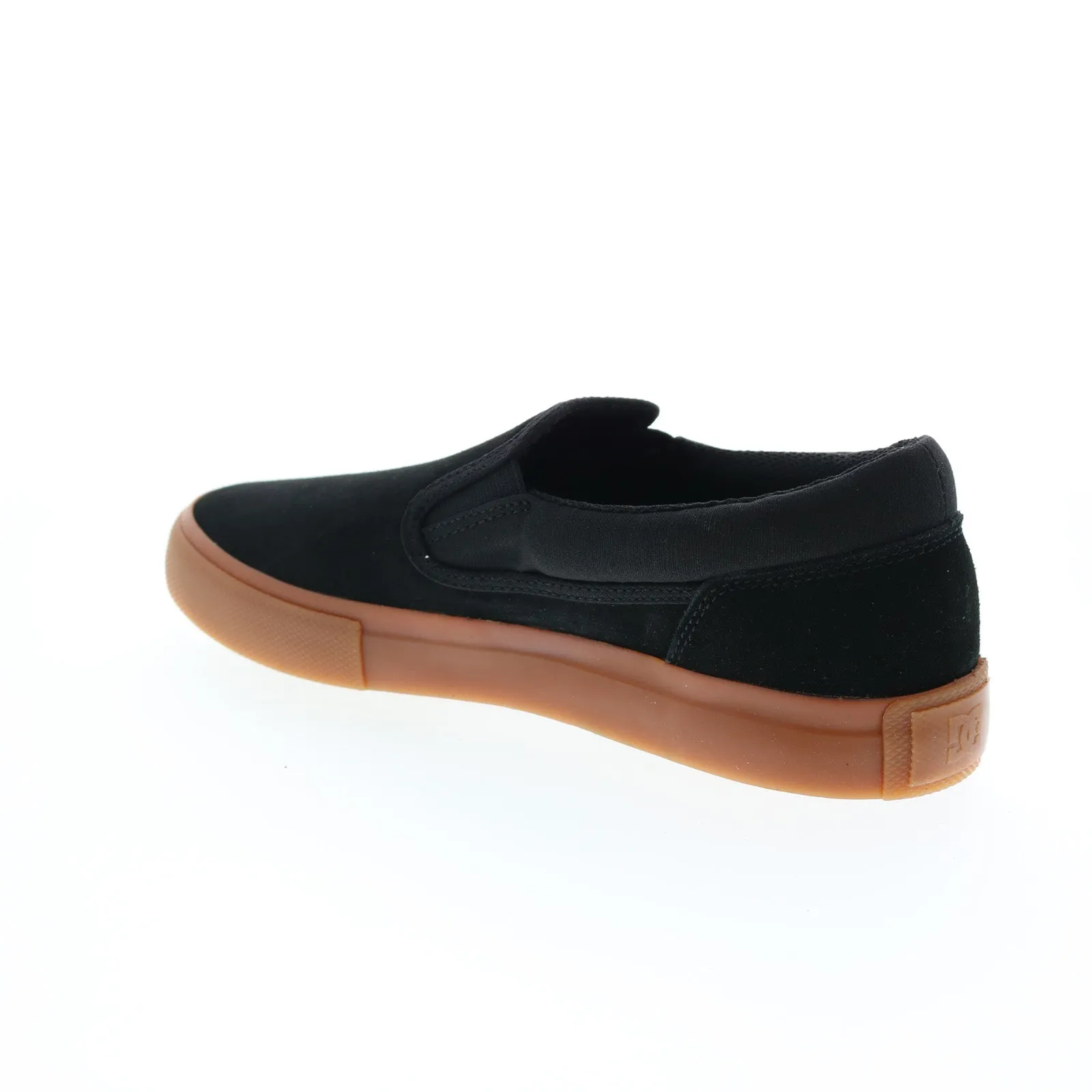 Black Suede Skate Sneakers Shoes - DC Slip-On Leather Men's ADYS300745-BGM