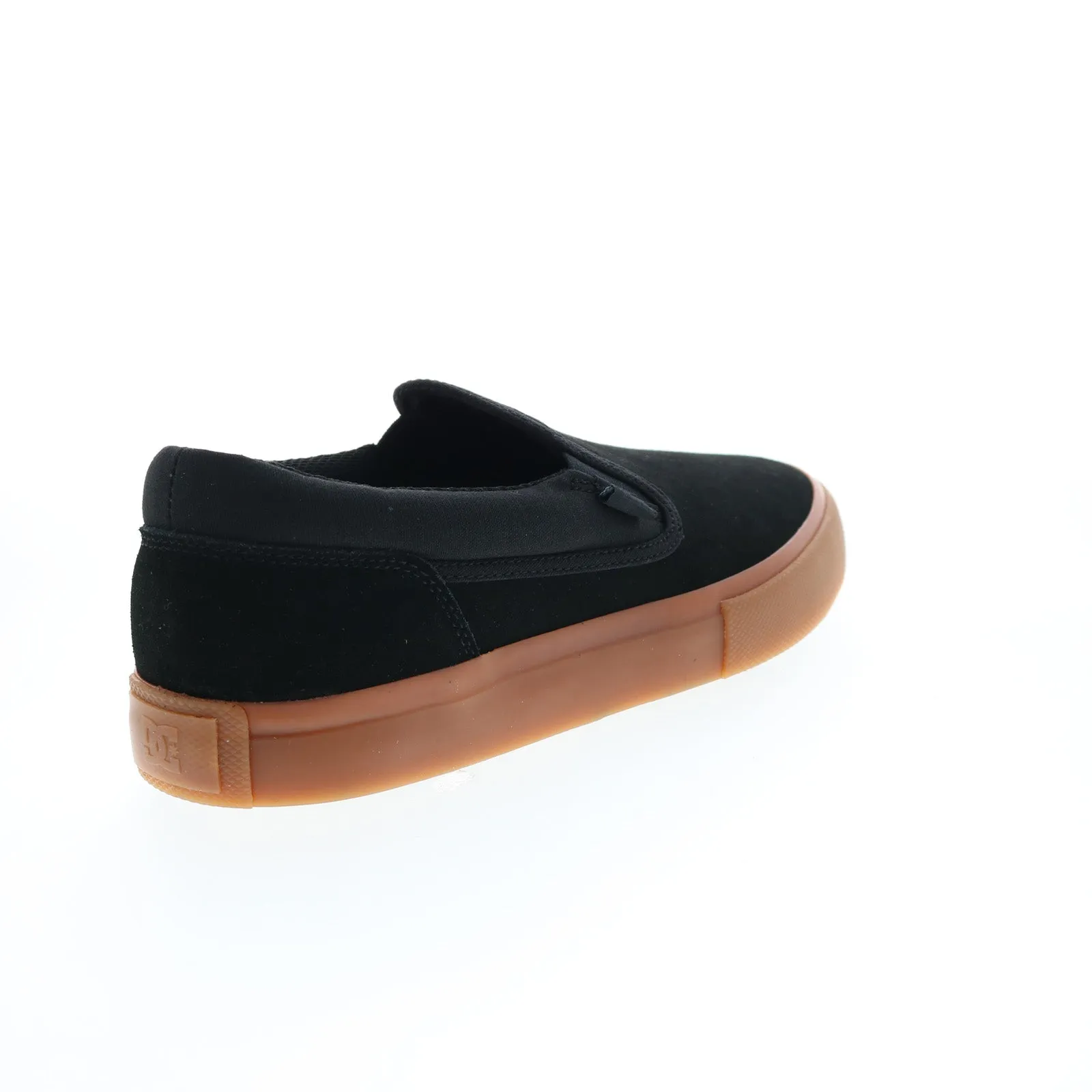 Black Suede Skate Sneakers Shoes - DC Slip-On Leather Men's ADYS300745-BGM