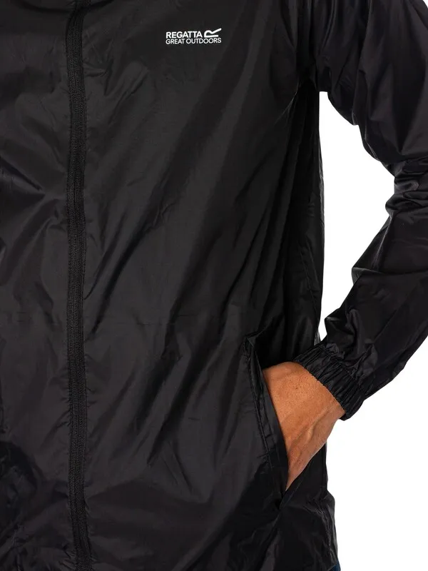 Black Waterproof Pack It Jacket by Regatta