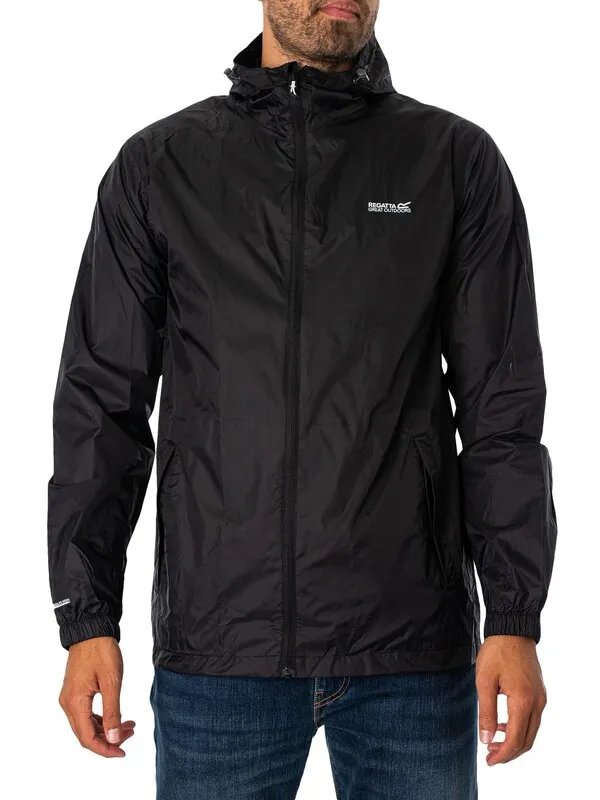 Black Waterproof Pack It Jacket by Regatta