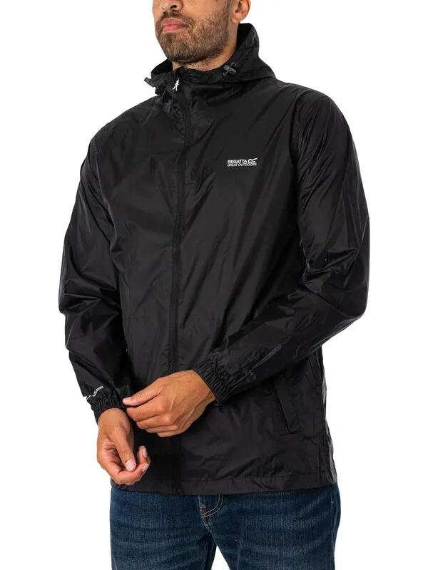 Black Waterproof Pack It Jacket by Regatta