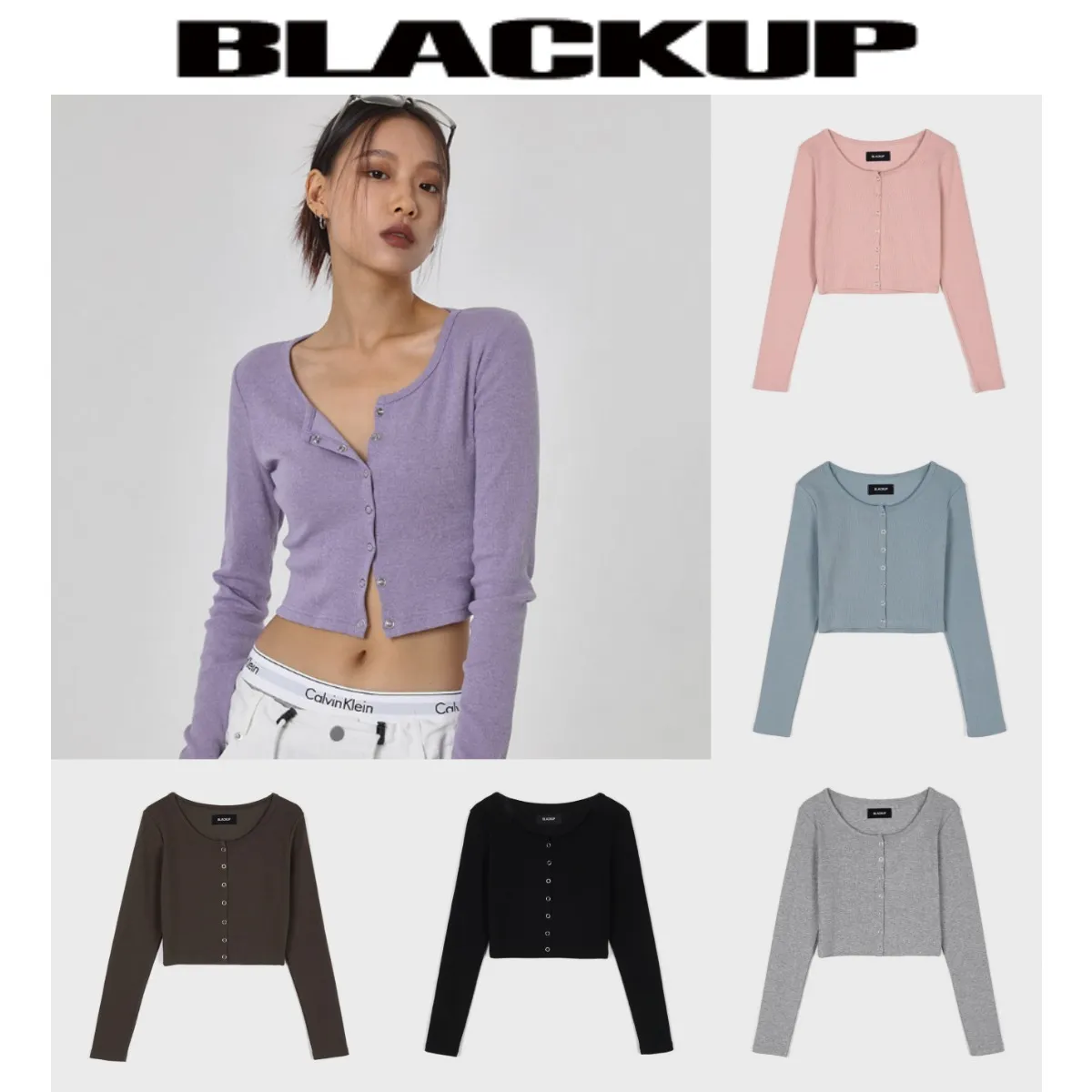 BLACKUP Street Style Plain Cardigans