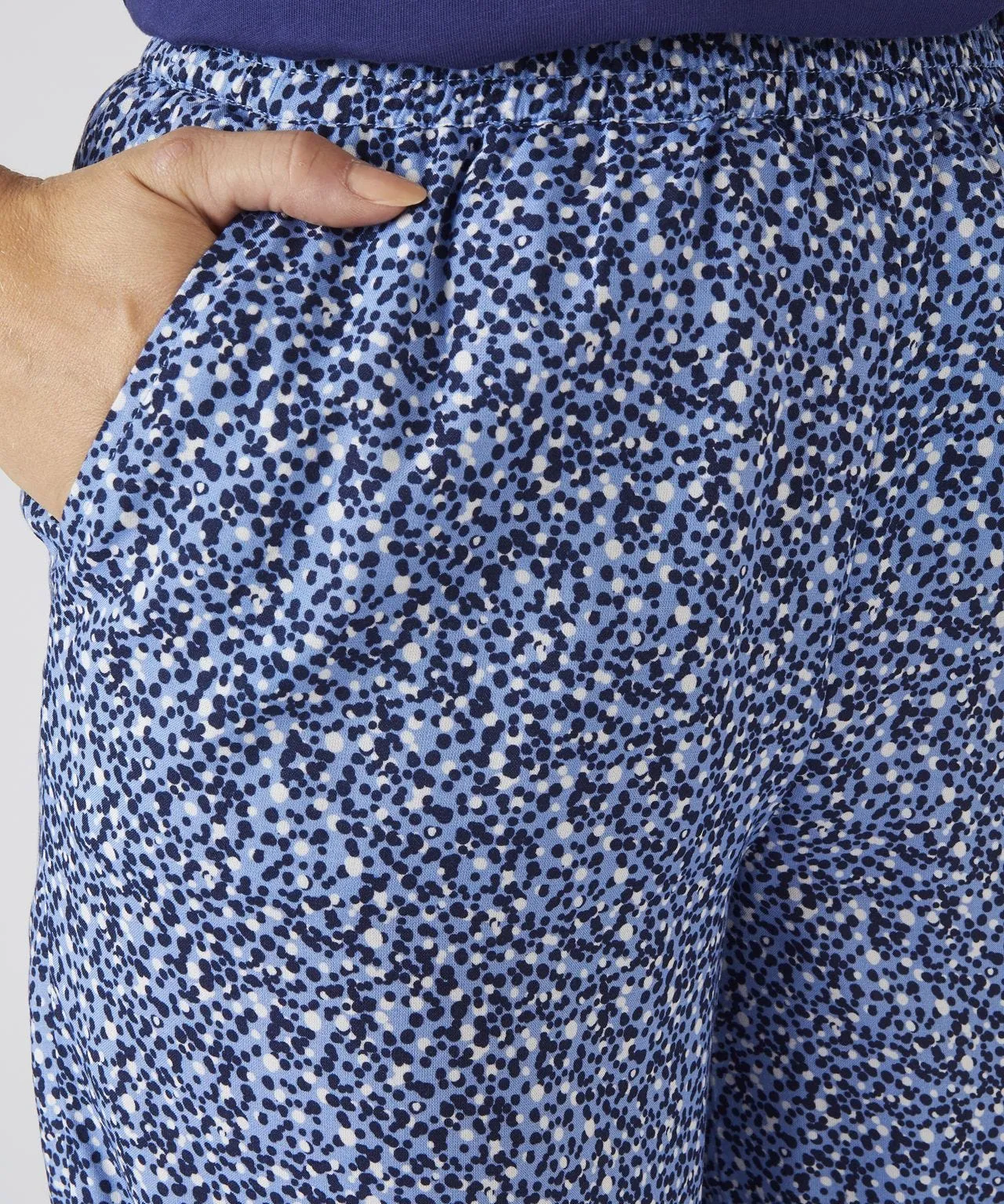 Blue Dots Wide Leg Trousers