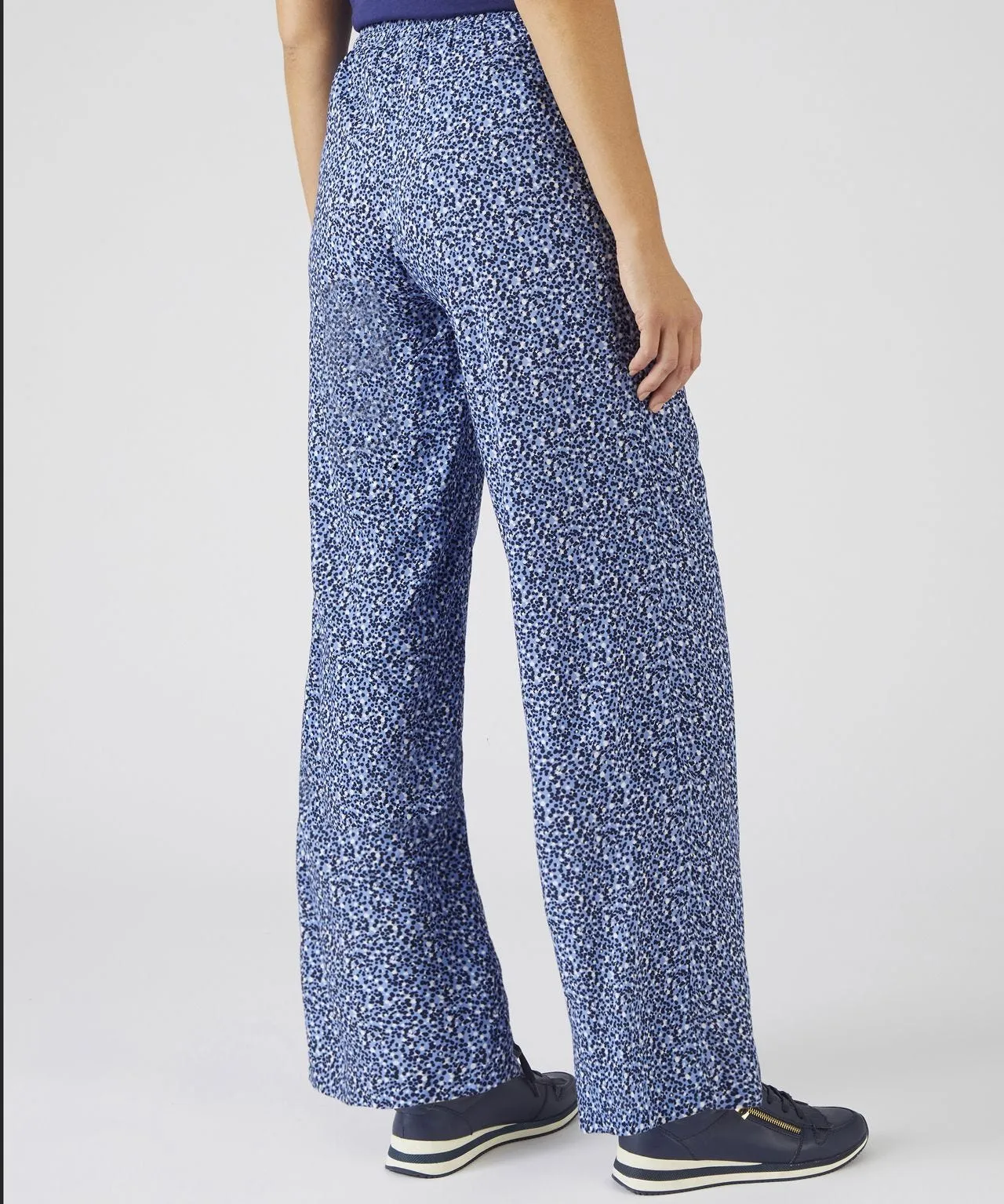 Blue Dots Wide Leg Trousers