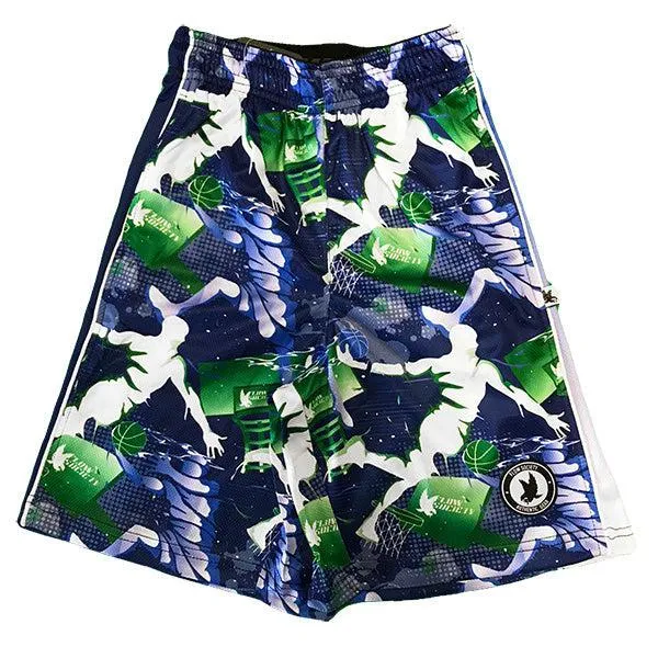 Blue Green Dunk Shorts for Boys