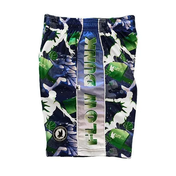 Blue Green Dunk Shorts for Boys