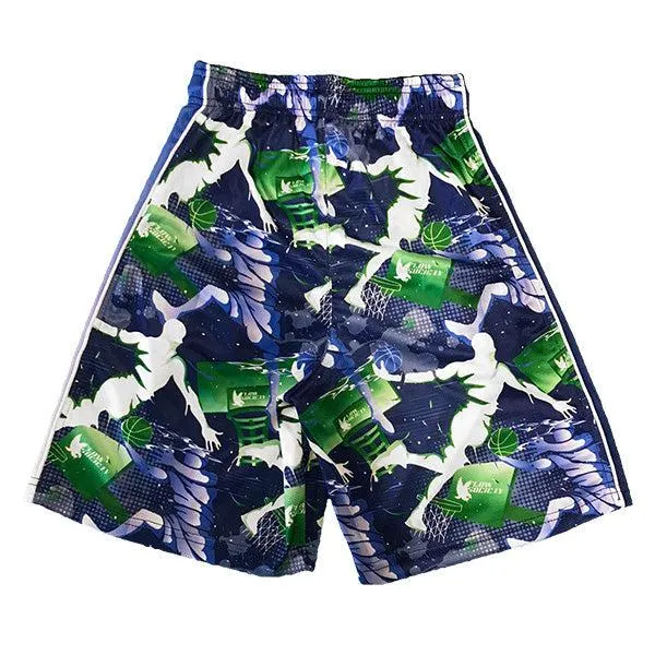 Blue Green Dunk Shorts for Boys