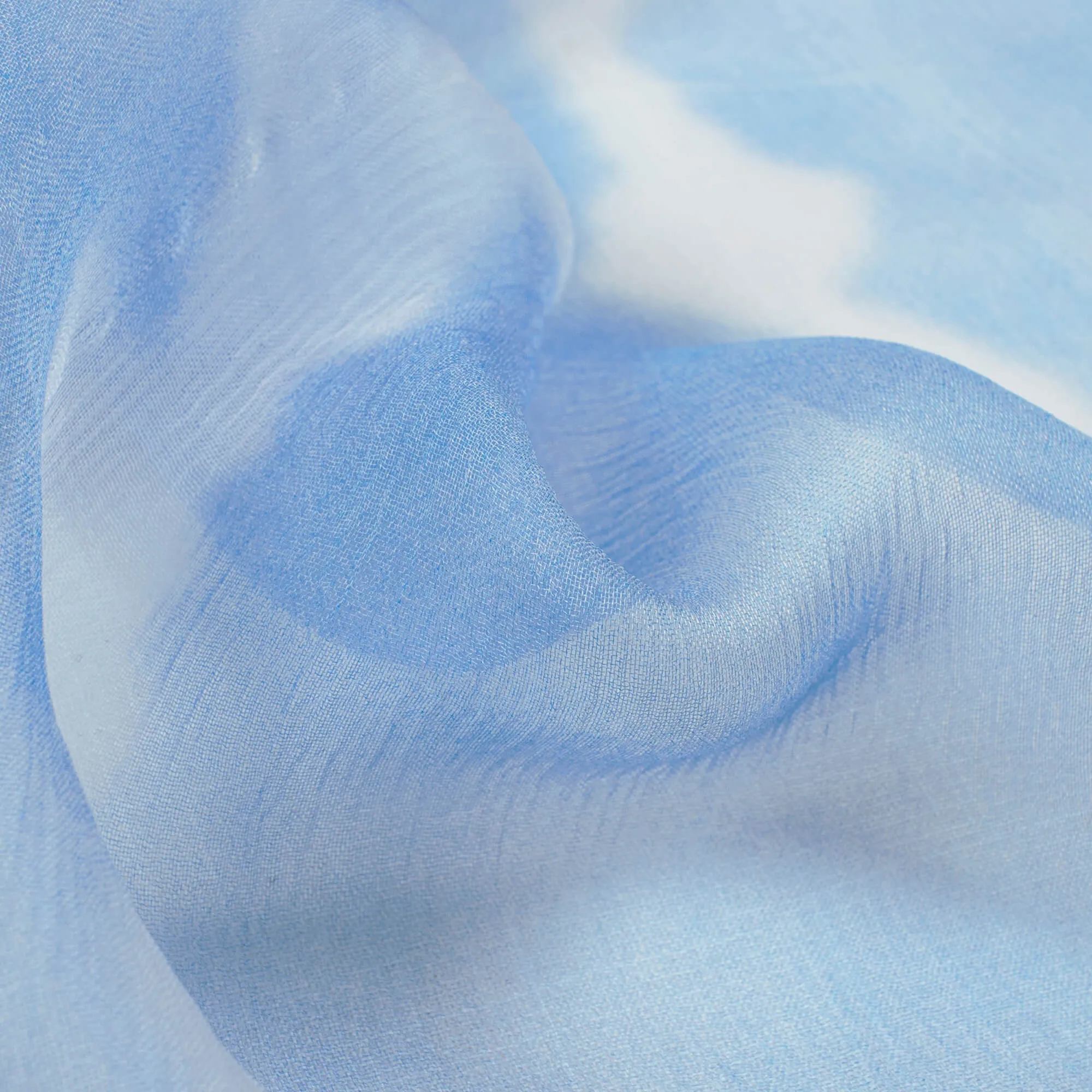 Blue Shibori Print Bemberg Chiffon Fabric