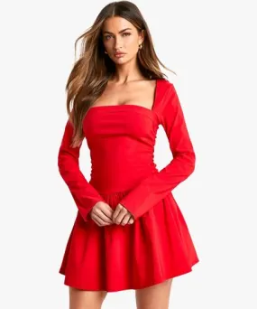 Women's Long Sleeve Skater Mini Dress by boohoo