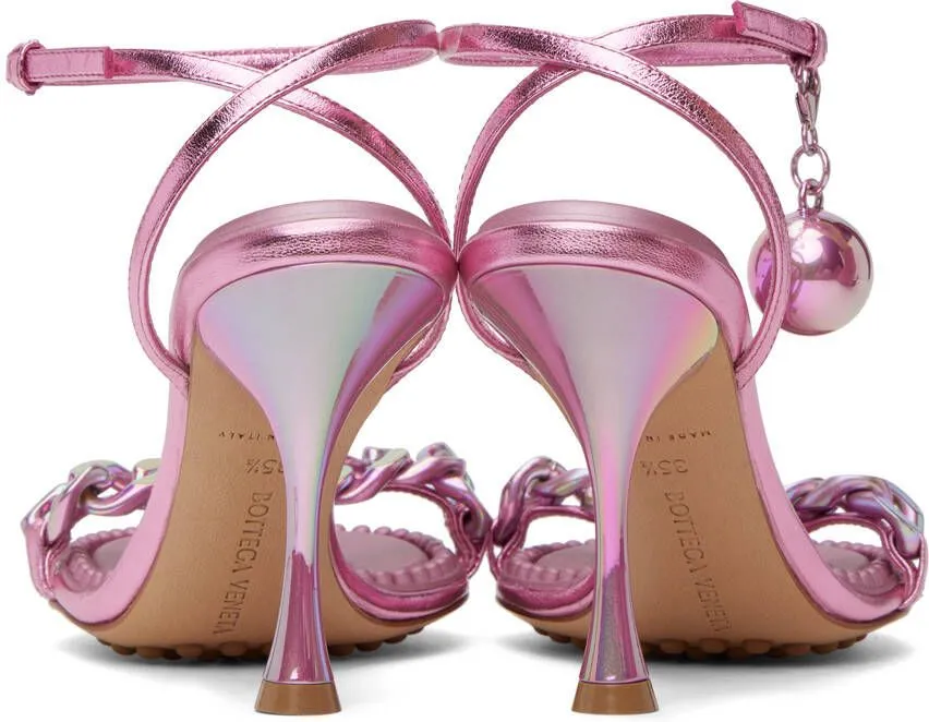 Bottega Veneta Pink Dot Heeled Sandals