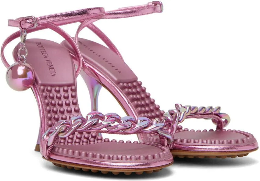 Bottega Veneta Pink Dot Heeled Sandals