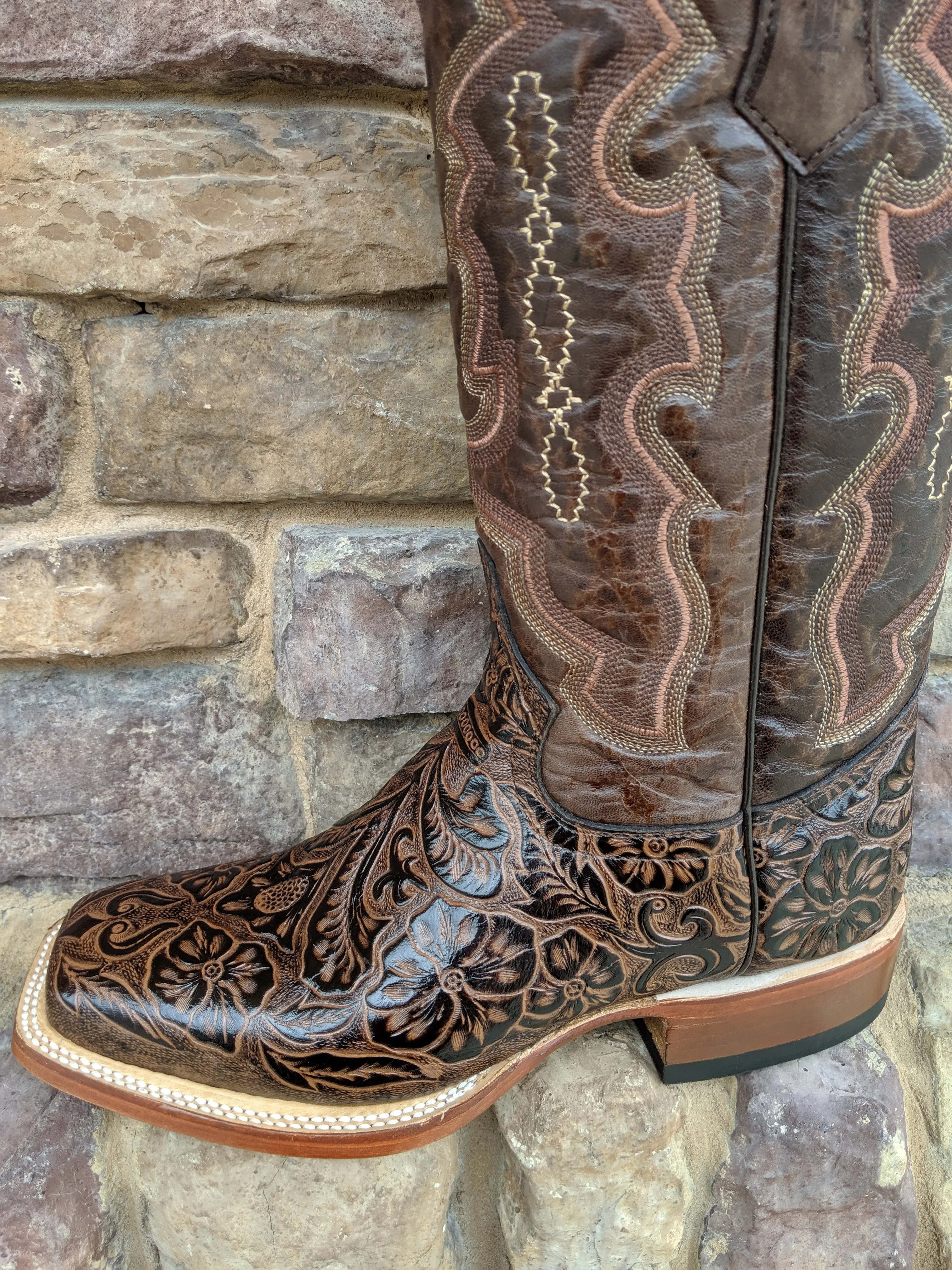 Brown Leather Western Boots for Women