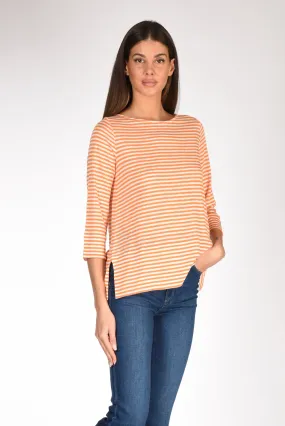 C-Zero Orange/White Striped Women's T-shirt